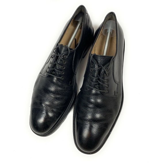 Salvatore Ferragamo Mens Pebbled Leather Derby Lace-up Dress Oxford Size 10.5D main image 9